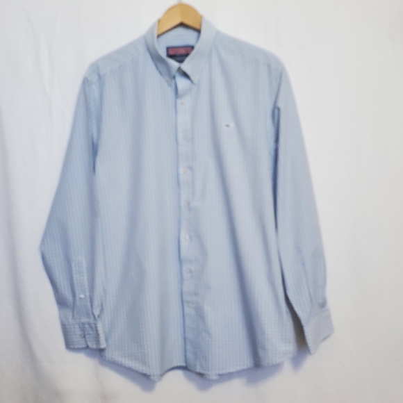 Vineyard Vines Slim Fit Whale Shirt Blue Plaid XL - Picture 2 of 4